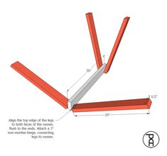 the diagram shows how to make a diy bench with two legs and one leg