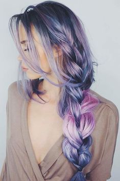 Bright Hair Colors, French Braid Hairstyles, Ombré Hair, Bright Hair, Pastel Hair, Hair Dye Colors, Everyday Hairstyles, Cool Hair Color, Women Hairstyles