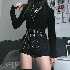 Egirl Fashion, E Girl Outfits, Mode Chanel, Aesthetic Grunge Outfit, Comfy Outfit, Grunge Look, Alt Fashion, E Girl, Alternative Outfits