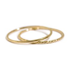 Our best selling set of two minimal stackers rings that complement each other. So pretty worn alone or stacked, you'll wear them every day. 14K Gold over Sterling Silver Hypoallergenic, lead and nickel free Each band is 1mm thick Made in NYC #R004+R111 Adjustable Hypoallergenic Stackable Rings For Everyday, Hypoallergenic Adjustable Stackable Rings For Everyday, Simple Tarnish Resistant Midi Rings For Everyday, Simple Tarnish-resistant Midi Rings For Everyday, Simple Everyday Tarnish Resistant Midi Rings, Minimalist Stackable Adjustable Midi Rings, Minimalist Adjustable Stackable Midi Rings, Adjustable Stackable Minimalist Midi Rings, Modern Stackable Rings For Everyday