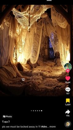 Labyrinth Bedroom, Unmade Bed Aesthetic, Sirencore Bedroom, Adult Blanket Fort, Forest Aesthetic Bedroom, Whimsical Bedroom Adult, Whimsical Room, Gothic Decor Bedroom, Whimsical Bedroom