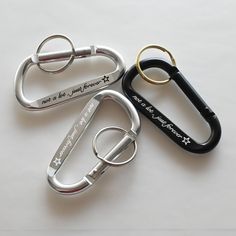 Personalized Carabiner Not A Lot Just Forever, Engraved Black Carabiner, Custom Message Black White Carabiner, Silver/Black Custom ♥ Carabiner measures 3 " (7.5 cm) length, 1.3-1.7 " (3.3-4.2cm) width It's a customizable Carabiner , you can change the Coordinates/Roman Numerals/Characters that you want. This item is NOT to be used while climbing - Keychain purposes only!  Material: Aluminum sheet, stainless steel  Length: 3 " (7.5 cm)  Width: 1.3-1.7 " (3.3-4.2cm)  Metal ring size: 1.2 " (3 cm) Cool Carabiner, Carabiner Keychain Aesthetic, Engraved Carabiner, Carabiner Keychain, Custom Keychain, Jewelry Inspo, Metal Rings, Things To Buy, 1 2 3