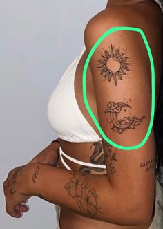 Bahia Time, Moon Sun Tattoo, Sun Tattoo Designs, Small Tattoos Simple, Spine Tattoos For Women, Sun Tattoo, Spine Tattoos, Tiger Tattoo, Elegant Tattoos