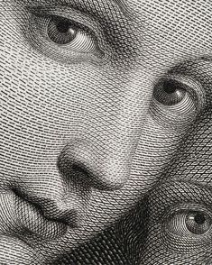 the face of a woman made out of money