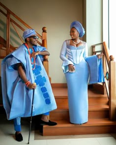 Nigerian Wedding Attire, African Couple, Couples African Outfits