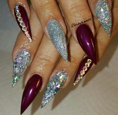 Anytime Nails, Sharp Nails, Sassy Nails, Nails Design With Rhinestones, Blush Nails, Creative Nail Designs, Classy Acrylic Nails, Glam Nails