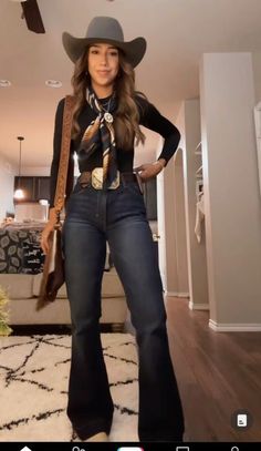 Work Outfits With Cowgirl Boots, Going Out Outfits Western, Nfr Outfits For Vegas 2024, Lainey Wilson Outfits Ideas, Mexican Rancho Outfits, Goth Rodeo Outfit, Holiday Western Outfit, Wide Leg Western Outfit, Western Elegant Outfits