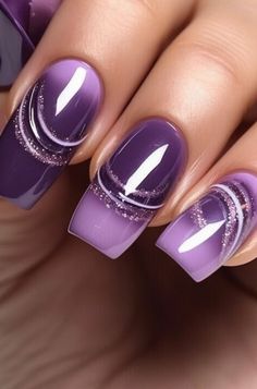 Purple Obsession: Nail Designs That Will Leave You Wanting More Nail Art Designs Spring 2024, Spring Purple Nails, Fun Purple Nails, Purple Spring Nails, Ombre Chrome, Purple Nail Ideas, Purple And Silver Nails, Purple Nail Art Designs, Purple Gel Nails