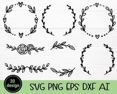 the svg files are ready to be used in this project, including wreaths and leaves