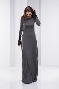 "Long Sleeve Maxi Dress, Maxi Dress for Women, Plus Size Maxi Dress ♠ Combine it with the black vest>> https://etsy.me/2FfrgbE the sweater>> https://etsy.me/2DC5mha the wool vest>> https://etsy.me/2FfrIXo and the gloves>> https://etsy.me/2PZOO8z ♠ Nothing like the beauty of a simple and feminine maxi gown that hugs the body at all the right places. Enjoy the soft embrace of this alluring minimalist piece during the day or pair with a statement accessory for a radiant even Plus Size Maxi Dress, Maxi Dress For Women, Cotton Long Dress, Bohemian Women, Bohemian Clothing, Plus Size Maxi, Sleeve Maxi Dress, Women Maxi, Women Plus Size