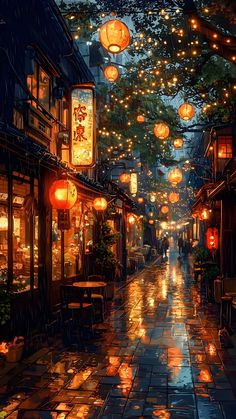 Lofi Widget, Japan Wallpaper Iphone, Street Background, Night Wedding Decor, Lantern Art, Japon Illustration, Pretty Landscapes, Japan Aesthetic