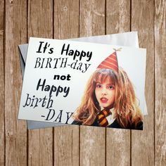 Hermione Birthday Card Etsy Hermione Birthday, Harry Potter Birthday Cards, Happy Birthday Meme, Harry Potter Birthday, Birthday Meme, Harry Potter Party, Happy Birthday Images, Paper Crafts Diy Tutorials, Birthday Images