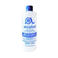 a bottle of alcohol on a white background