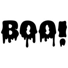 the word boo spelled with dripping black paint