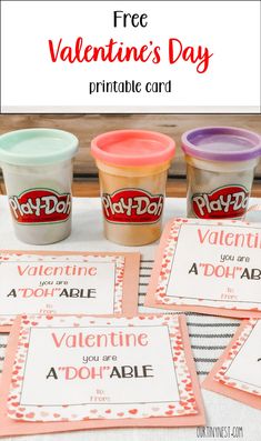 free valentine's day printable cards for kids to use on the classroom table