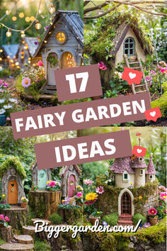 17 Enchanting Fairy Garden Ideas to Create Your Magical Haven | Bigger Garden Fairy House Garden Ideas, Fairy Garden Castle Diy, Fairy Garden Inside, Fairy Garden Ideas With Tree Stumps, Fairy Garden Ladder, Outside Fairy Garden, Diy Fairy Bridge, Gnome Homes Ideas, Fairy Garden For Kids