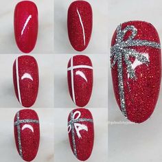 Winter Nail Art, Christmas Nail Designs, Accent Nails, Christmas Nail Art