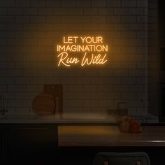 'Let Your Imagination Run Wild' Neon Sign - Nuwave Neon This Is The Sign You've Been Looking For, Motivational Neon Signs, Red Lust Aesthetic, This Is Your Sign, Neon Sign Quotes, Neon Gas, Pink Popcorn, Neon Signs Quotes, Steel Installation