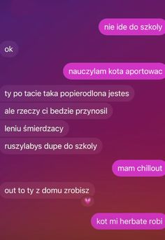 two texts are shown in different languages, one is pink and the other is purple