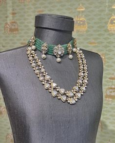 New arrivals are now live on the website! Links are on our bio! #rajatamayas #silver #silverjewelry #indianjewellery #templejewellery #victorianjewellery Sangeet Look, Bridal Choker Necklace, Bridal Diamond Necklace, Kundan Jewellery Bridal, Bridal Necklace Designs, Bridal Choker, Pearl Necklace Set, Black Beaded Jewelry, Polki Jewellery