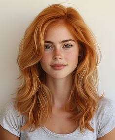 Elegant Strawberry Blonde Hair Shoulder Length: Autumn's Perfect Cut. Red Copper Hair, Light Copper Hair, Pelo Chocolate, Red Copper Hair Color, Hairstyle Curly, Grey Hair Transformation, Copper Balayage