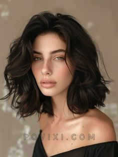 Guide to Textured Lob Haircut 2024: 35 Trendy Styles for Mid Length, Long, Short and Wavy Hair Natural Short Wavy Hair, Shoulder Length Hair 2024 Trends, Wavy Mid Hair, Short Wavy Layers, Haircuts For Bigger Women, Wavy Lob Haircut Mid Length, Textured Bob Haircut Mid Length, Wavy Hair Bob Haircut, Medium Length Haircut For Wavy Hair