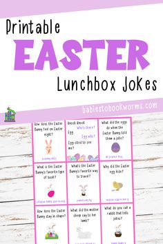 printable easter lunchbox jokes for kids to help them learn how to say happy easter