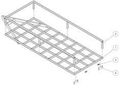 the diagram shows how to build a bed frame