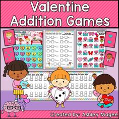 valentine's day addition games for kids