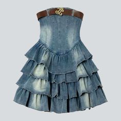 Introducing the 2023 Summer Collection's Flare Ruffles Strapless Denim Dress ââ‚?a classic style with a modern edge!What Makes It SpecialThis timelessly chic dress is designed to hug your silhouette. making you look and feel your best. It features a unique combination of frills and flares. and a sleeveless design for a bold. bold look. Crafted with premium quality denim. it has a soft. smoothed finish that is sure to turn heads!Distinctive Features Flare Frills: An intricate blend of frills and Strapless Denim Blue Dress For Summer, Chic Strapless Dark Wash Denim Dress, Fitted Denim Dress With Ruffles, Chic Denim Mini Dress With Ruffles, Casual Dark Wash Strapless Dress, Summer Strapless Denim Dress, Dark Wash Strapless Mini Dress For Summer, Denim Party Dresses With Ruffles, Chic Strapless Denim Dress