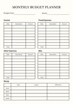 a printable budget planner for small businesses