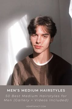 Top 50 Medium-Length Hairstyles for Men: Featuring Galleries and Videos | 50 of the Best Medium Hairstyles for Men (Gallery + Videos Included) Mens Short Length Hairstyles, Fall Haircuts, Autumn Looks, Haircut Medium