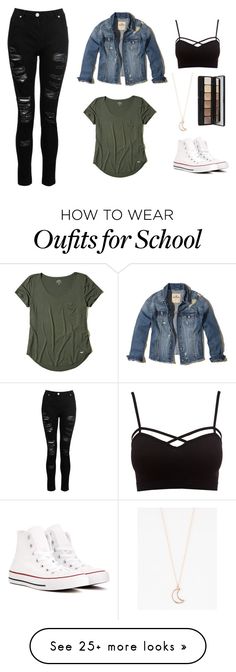 "School #79" by annao133 on Polyvore featuring Dorothy Perkins, Hollister Co., Converse, Full Tilt, Charlotte Russe and e.l.f. School Outfits Flannel, Outfits Flannel, Flannel Ideas, Converse Outfits, Jean Jacket Outfits, Look Plus Size, Outfits With Converse, Cute Outfits For School, School Looks