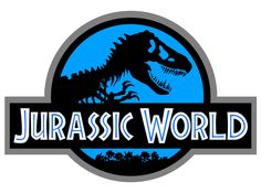 the logo for the movie,'jurassic world'with an image of a dinosaur