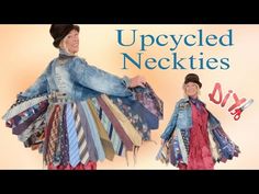 two women wearing jackets and ties with the words upcycled neckties