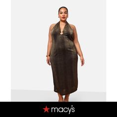 in stock Ring Cuts, Midi Slip Dress, Gray Dress, Slip Dress, Cut Out, In Store, Buy Online, Plus Size, Ring