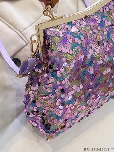 BagForLove - Glamorous Sequin Decor Top Handle Satchel Bag Product Description Color Purple Type Novelty Bag Bag Size Medium Pattern Type All Over Print Closure Type Kiss Lock Material PVC Size Chart INCH CM Strap Length Bag Length Bag Width Bag Height Handle Height 44.1 inch 11 inch 3.1 inch 7.5 inch 1.6 inch Strap Length Bag Length Bag Width Bag Height Handle Height 112 cm 28 cm 8 cm 19 cm 4 cm Details Pictures Similar Products h2 { text-align: center; } /* æ¢è¡ */ li{ white-space: normal; word-break: break-all; word-wrap: break-word; } .red-box { width: 100%; display: flex; flex-direction: row; flex-wrap: wrap; justify-content: center; } .red-box > div { width: 190px; height: 250px; margin: 10px; } .red-box > div > a > img { width: 190px; height: 250px; } .size-box { width: 100%; marg Purple Party Shoulder Bag With Adjustable Strap, Purple Shoulder Bag With Adjustable Strap For Evening, Purple Evening Shoulder Bag With Adjustable Strap, Summer Party Purple Shoulder Bag, Trendy Handheld Purple Bag, Purple Crossbody Bag For Evening, Purple Crossbody Evening Bags, Purple Evening Crossbody Bag, Purple Handheld Mobile Phone Bag