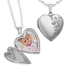 PRICES MAY VARY. Sterling Silver, Locket + 2 Photos, This customized necklace is waterproof and scratch resistant. The perfect mother day gifts for mom with our heart necklace with picture inside. Made with the finest quality rose gold. Rose Gold Heart Locket + Includes 18 inch Rose Gold Cable Chain with the beautiful butterflies engraved on the front side of the locket. Locket Necklace + holds 1 or 2 of your favorite photos. Turn a favorite picture into an everlasting memory and using only the Necklace With Picture Inside, Necklace With Picture, Sterling Silver Locket Necklace, Customized Necklace, Silver Locket Necklace, Gold Heart Locket, Picture Locket, Picture Necklace, First Mothers Day Gifts