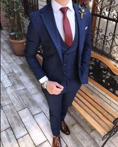 Blue Tuxedo Wedding, Men Suits Wedding, Blue Suit Wedding, Dinner Suit, Mens Blazer, Blue Tuxedos, Wedding Suits Groom