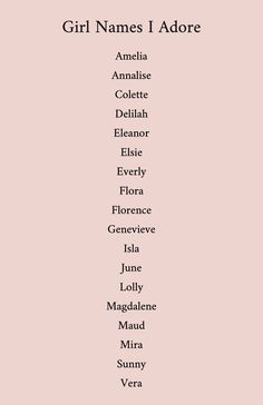 the names of girls names in different languages