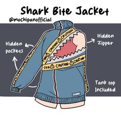 Shark Clothing, Shark Clothes, Mha Oc, Shark Bites, Art Idea, Text Stories