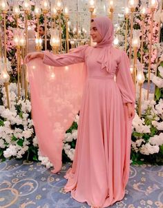 Hijabi Style, Long Frocks, Necklace Simple, Prom Dresses Long With Sleeves