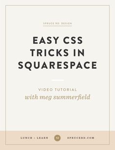 the text easy css tricks in squarespace