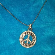 Retired Lia Sophia Peace Sign Necklace. Silver With Crystal Accents. Nwot. Extender So The Necklace Length Is Adjustable. Peace Sign Necklace, Sign Necklace, The Necklace, Lia Sophia, Peace Sign, Necklace Length, Necklace Silver, Womens Jewelry Necklace, Necklace Lengths