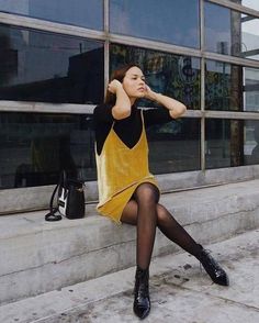 Women's Velvet slip dress, Velvet v neck dress, velvet mini  dress. Dress Tights, Velvet Slip Dress, Look Retro, Fall 24, Summer Denim, Foto Poses, Mode Inspo, Moda Vintage, Look Vintage