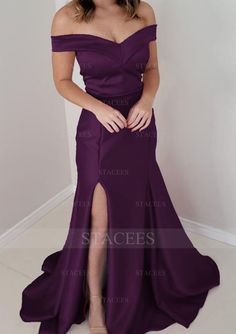 Mermaid Purple, Purple Mermaid, Floor Length Prom Dresses, Evening Dresses Cocktail, Dress Inspo, Matching Accessories, Long Prom Dress, Graduation Party, New Style