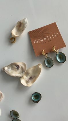 The Costa Shell Earrings – Reshelled Jewelry Sea Earrings, Sea Jewelry, Seashell Jewelry, Ocean Jewelry, Jewelry Lookbook, Shell Jewelry, Hanging Earrings, Shell Earrings, Add Ons