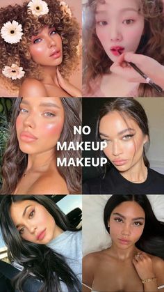 No Makeup Makeup Tutorial, Types Of Makeup Looks, Makeup Collage, Natural Material Jewelry, Different Makeup Looks, No Makeup Makeup, Learn Makeup, Natural Glam