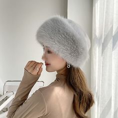 Premium Quality Women Faux Fur Cossack Beanie Hat Winter Thermal Ushanka Ski Russian Warm Hat US, Women's Accessories Russian Hat, Snow Hat, Faux Fur Bucket Hat, Beige Hat, Faux Fur Material, Faux Fur Hat, Ski Cap, Beanie Style, Trapper Hats