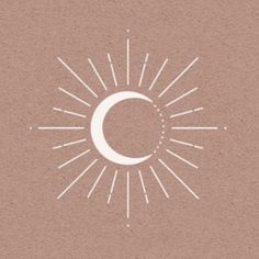 the sun and moon are shown in white on brown paper, with rays coming out